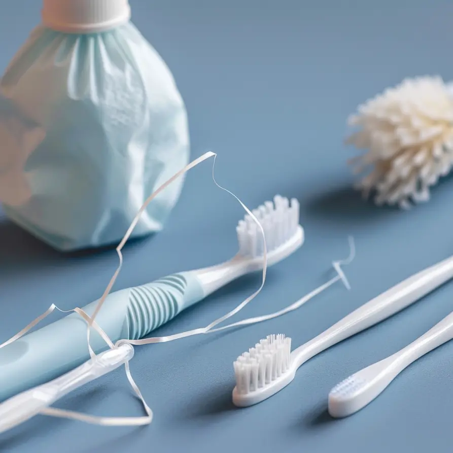Toothbrush and floss